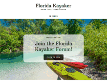 Tablet Screenshot of floridakayaker.com
